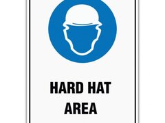 HARD HAT SIGNAGE HARD HAT AREA