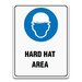 HARD HAT SIGNAGE HARD HAT AREA